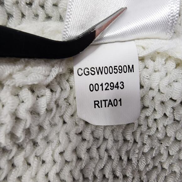 Cable & Gauge Cardigan Womens M Cream Hooded Open Front Long Sleeve Knit Pockets - Picture 6 of 9